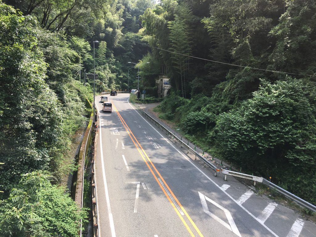 老ノ坂を越える。